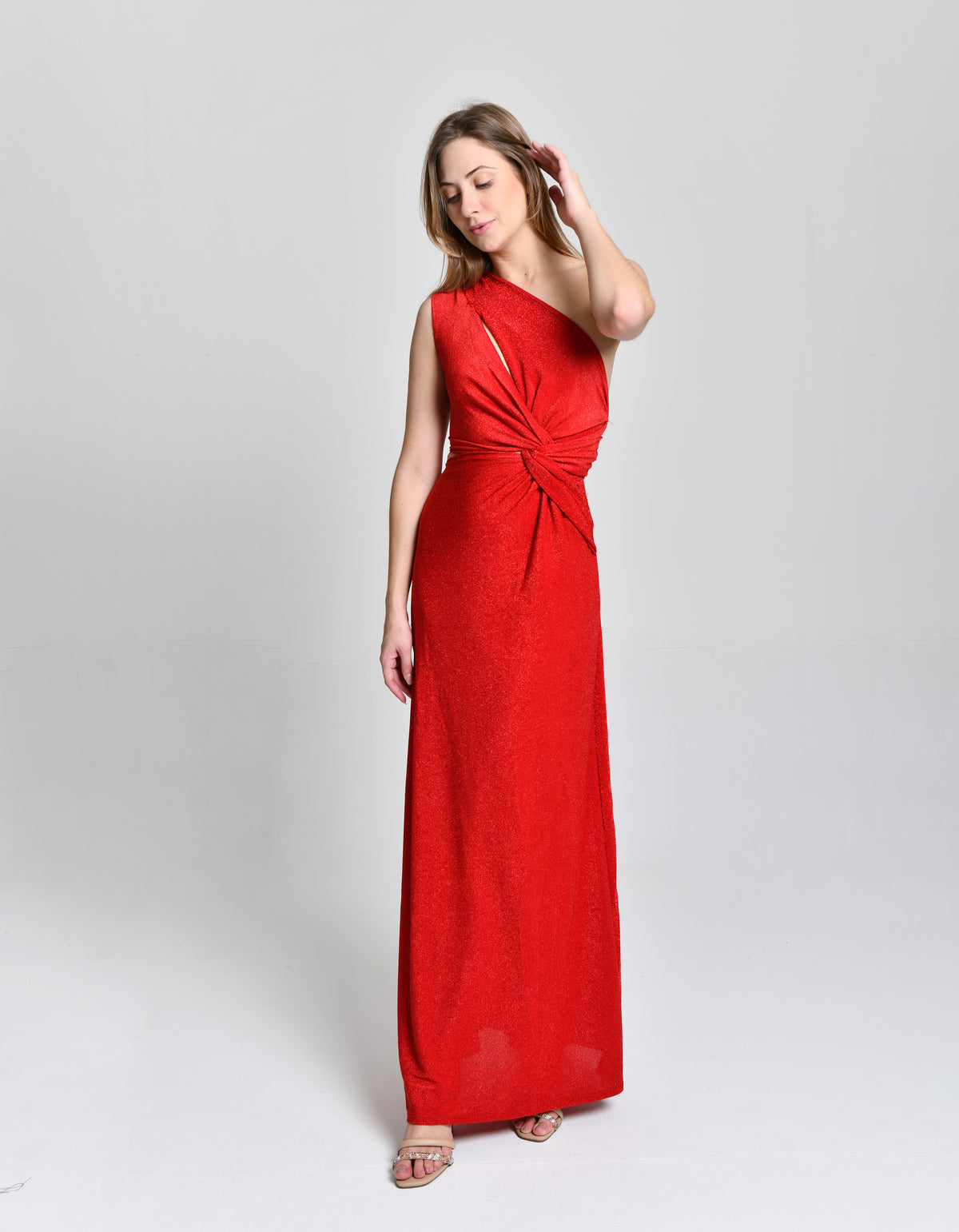 Vestido Vermelho Velvet Dinastia cod 000573
