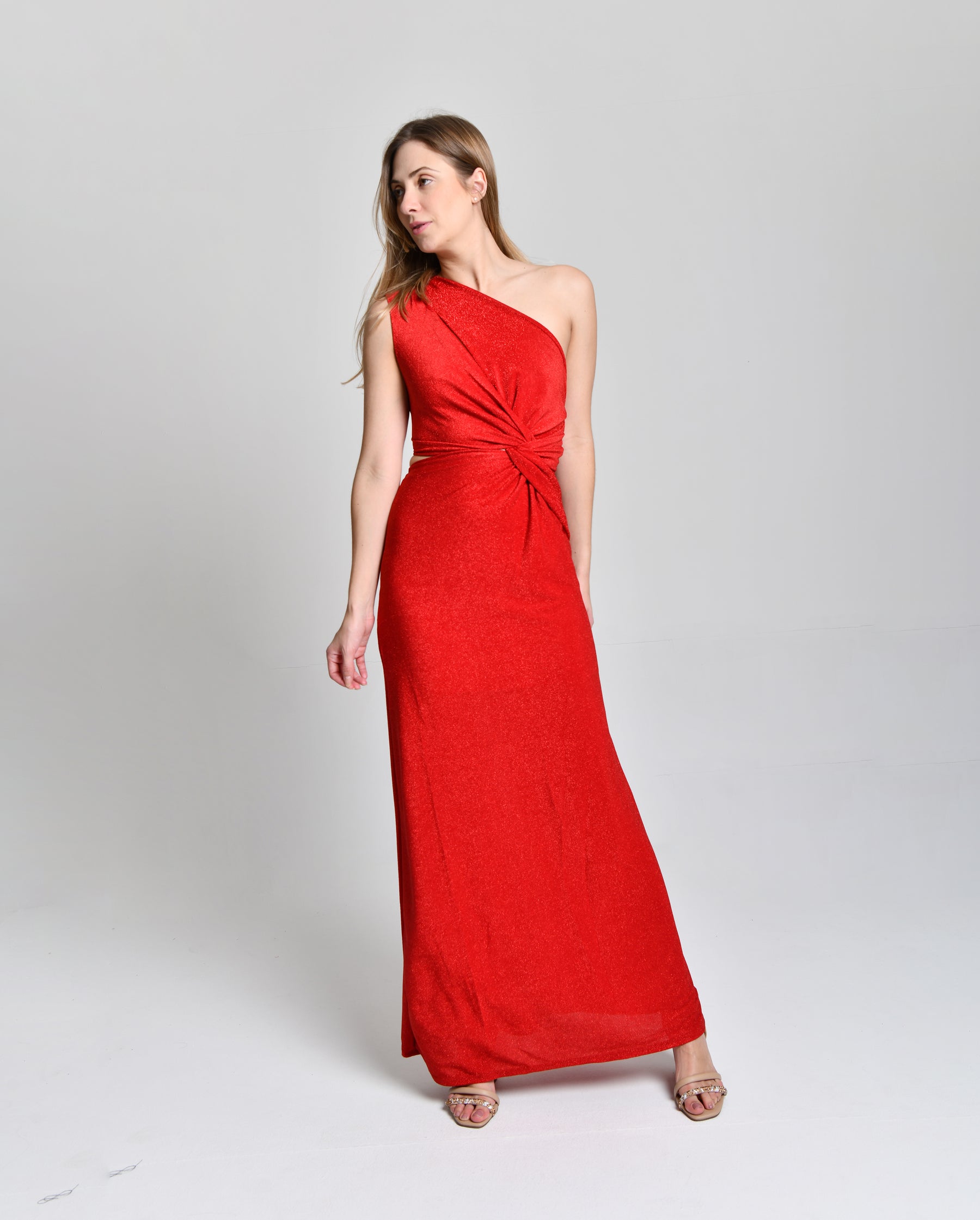 Vestido Vermelho Velvet Dinastia cod 000573