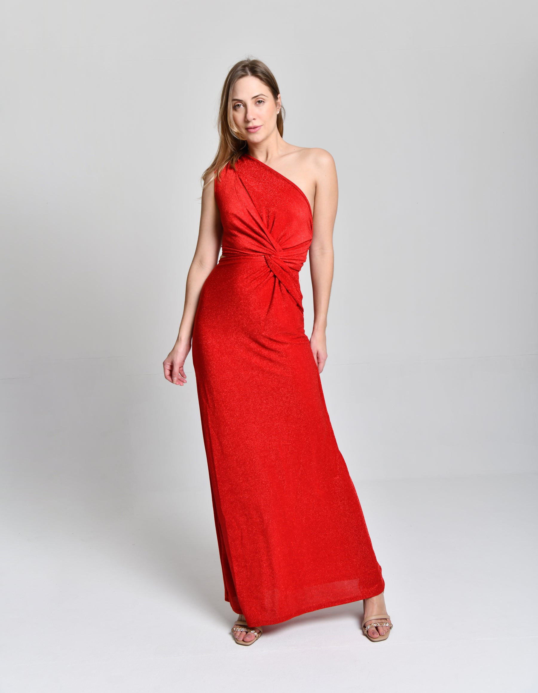 Vestido Vermelho Velvet Dinastia cod 000573