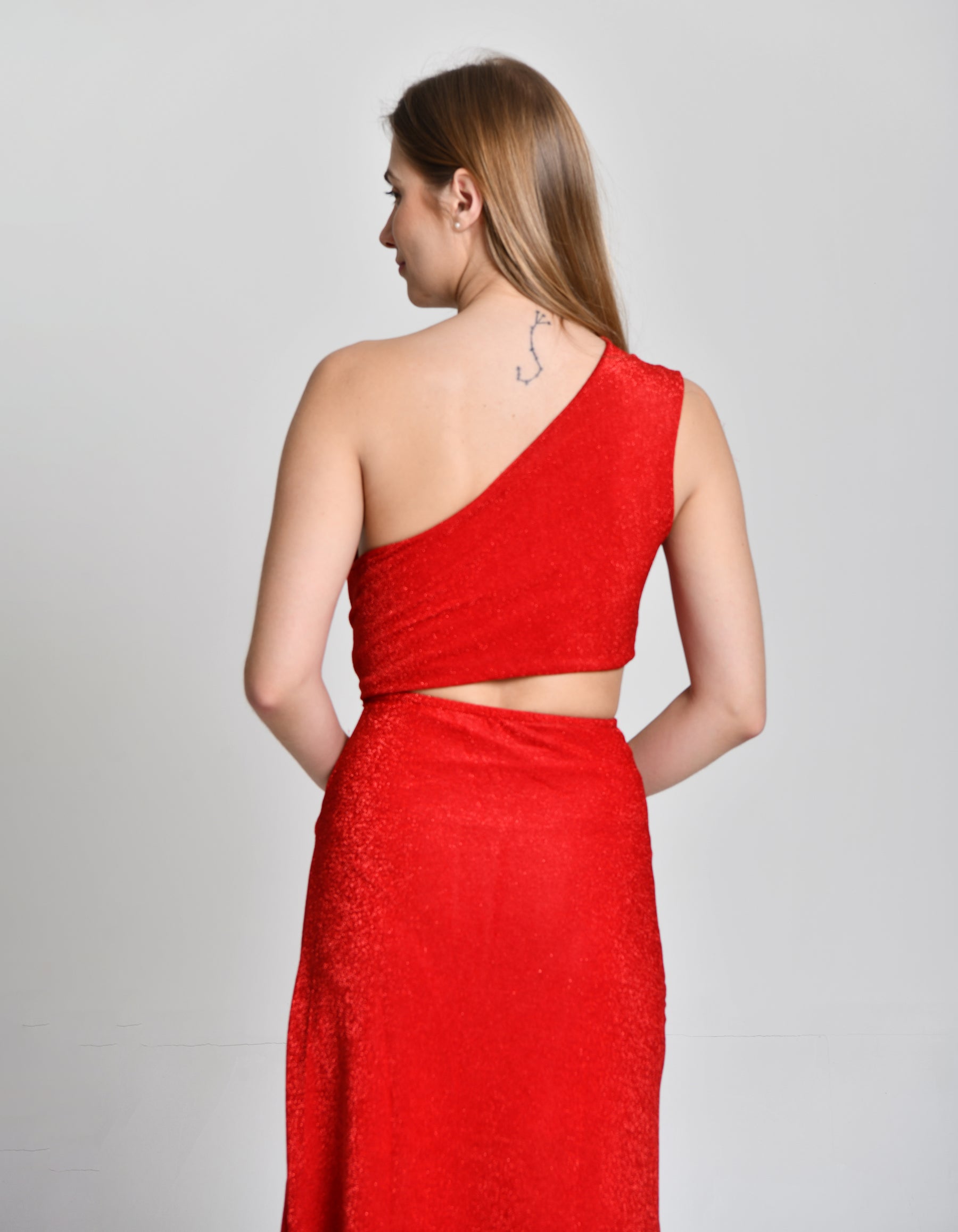 Vestido Vermelho Velvet Dinastia cod 000573