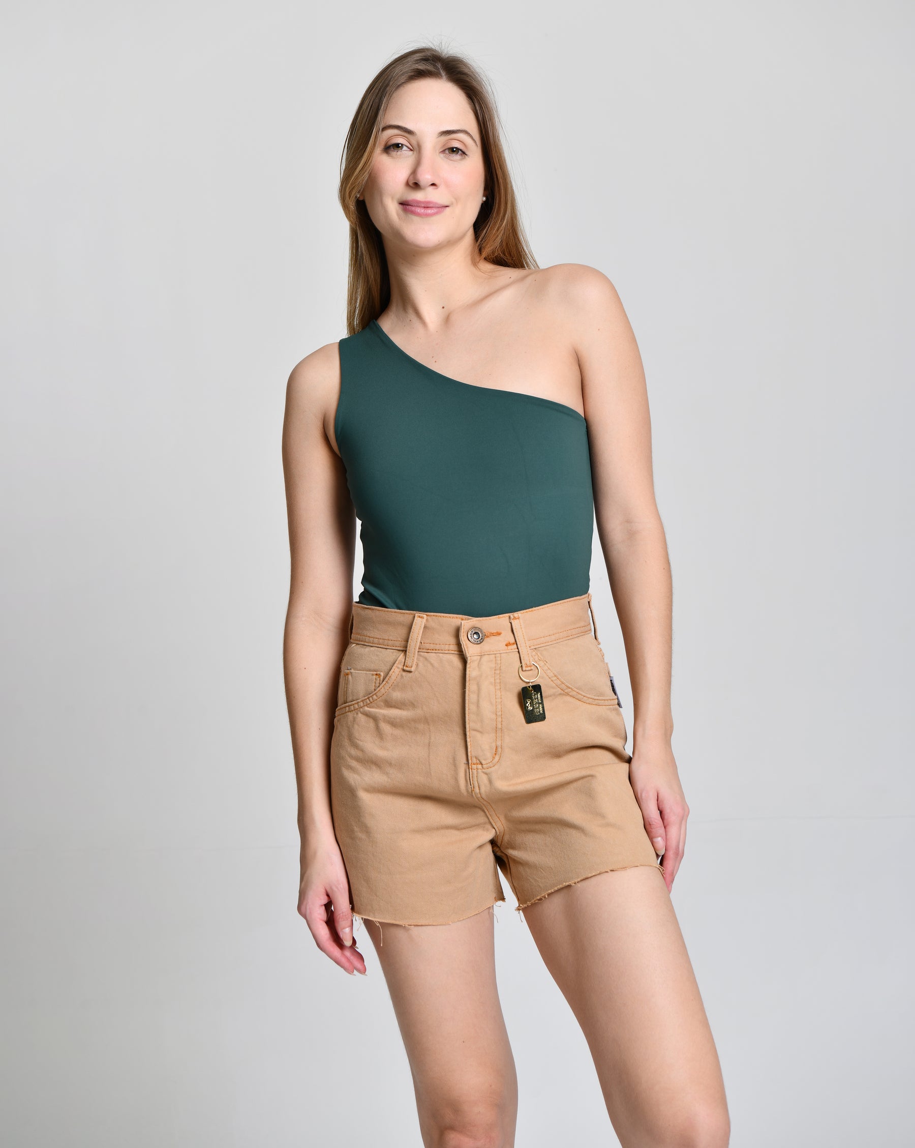 Short Fem Burguês Linha Mom Nude cod 000337