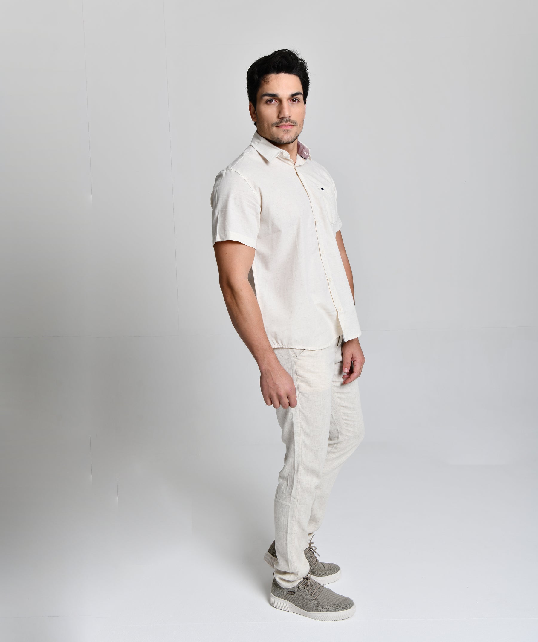 Camisa Social Linho Alto Padrão cod 000542
