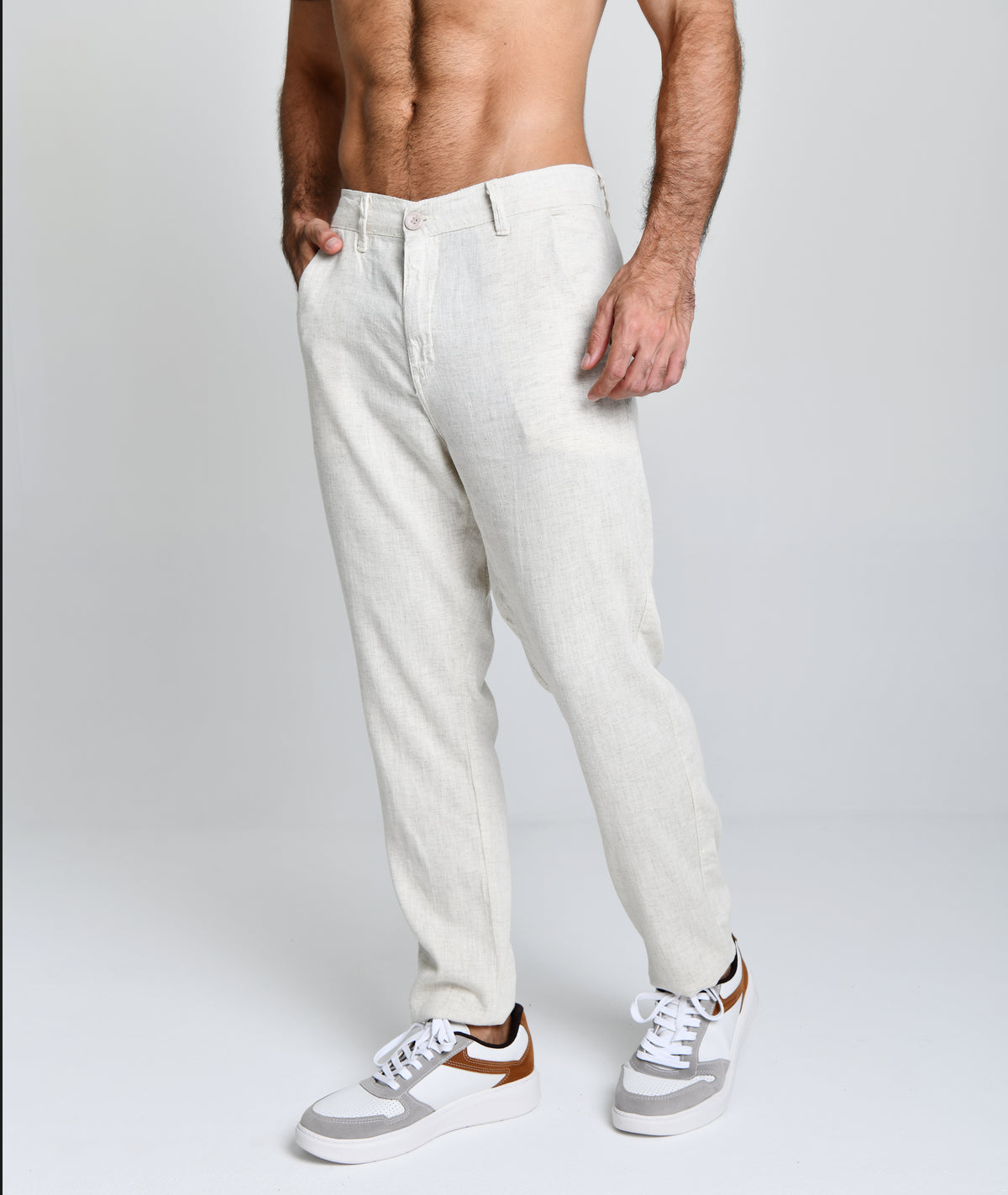 Calça Linho Areia Alto Padrão cod 000109