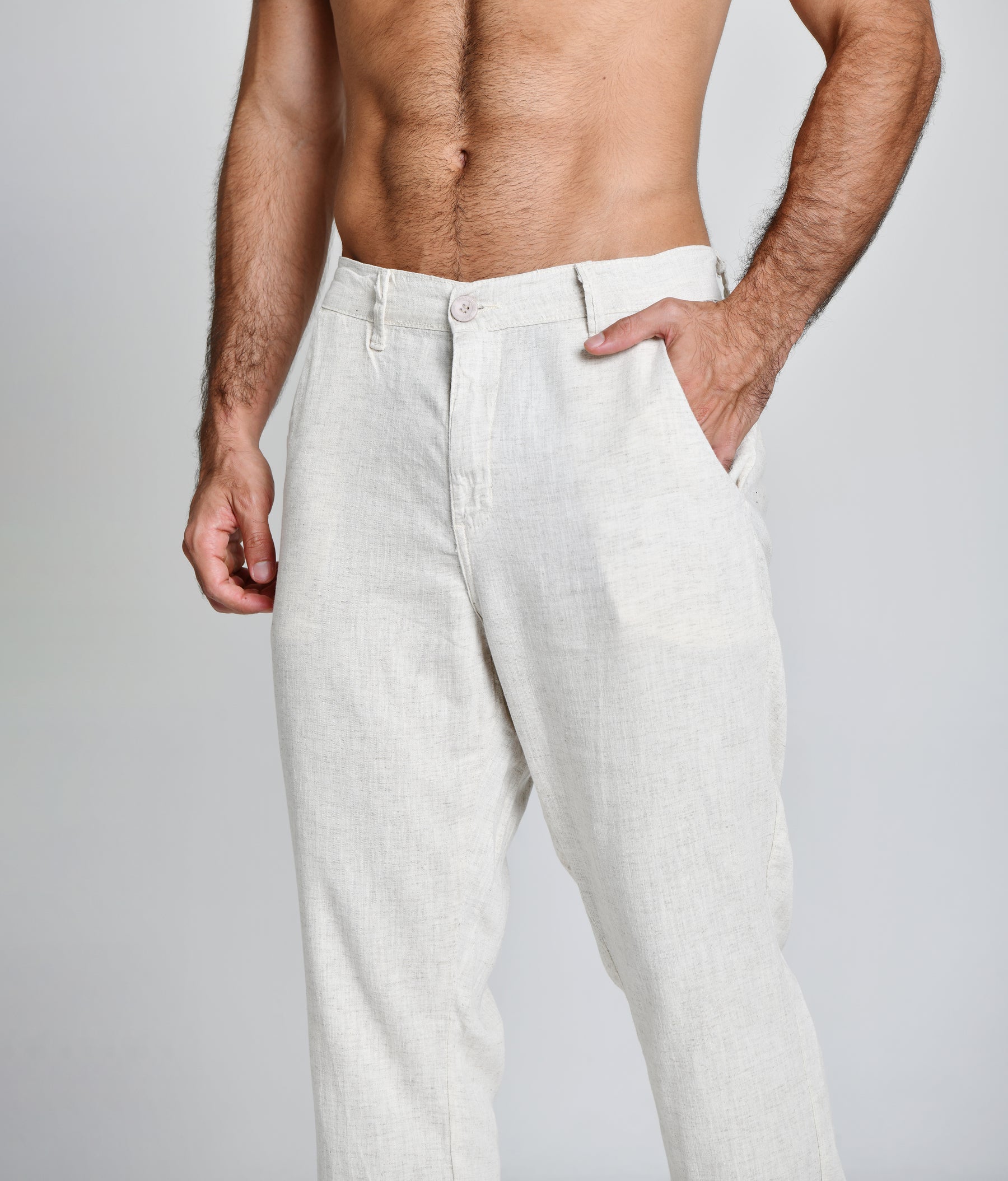 Calça Linho Areia Alto Padrão cod 000109