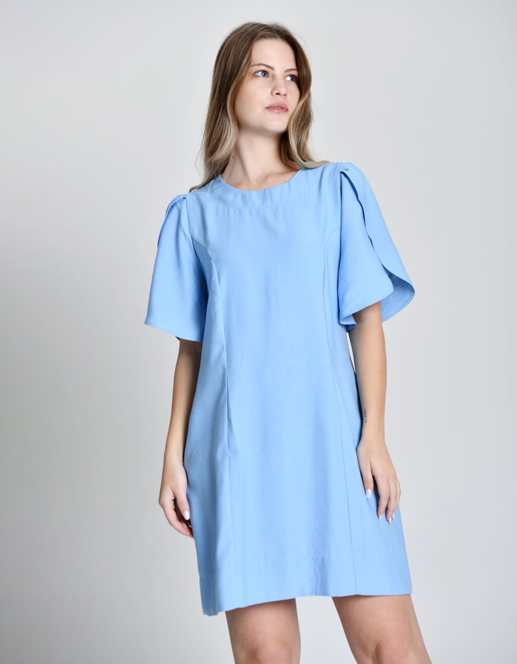 Vestido Alfaiataria Manga Tulipa 6001023