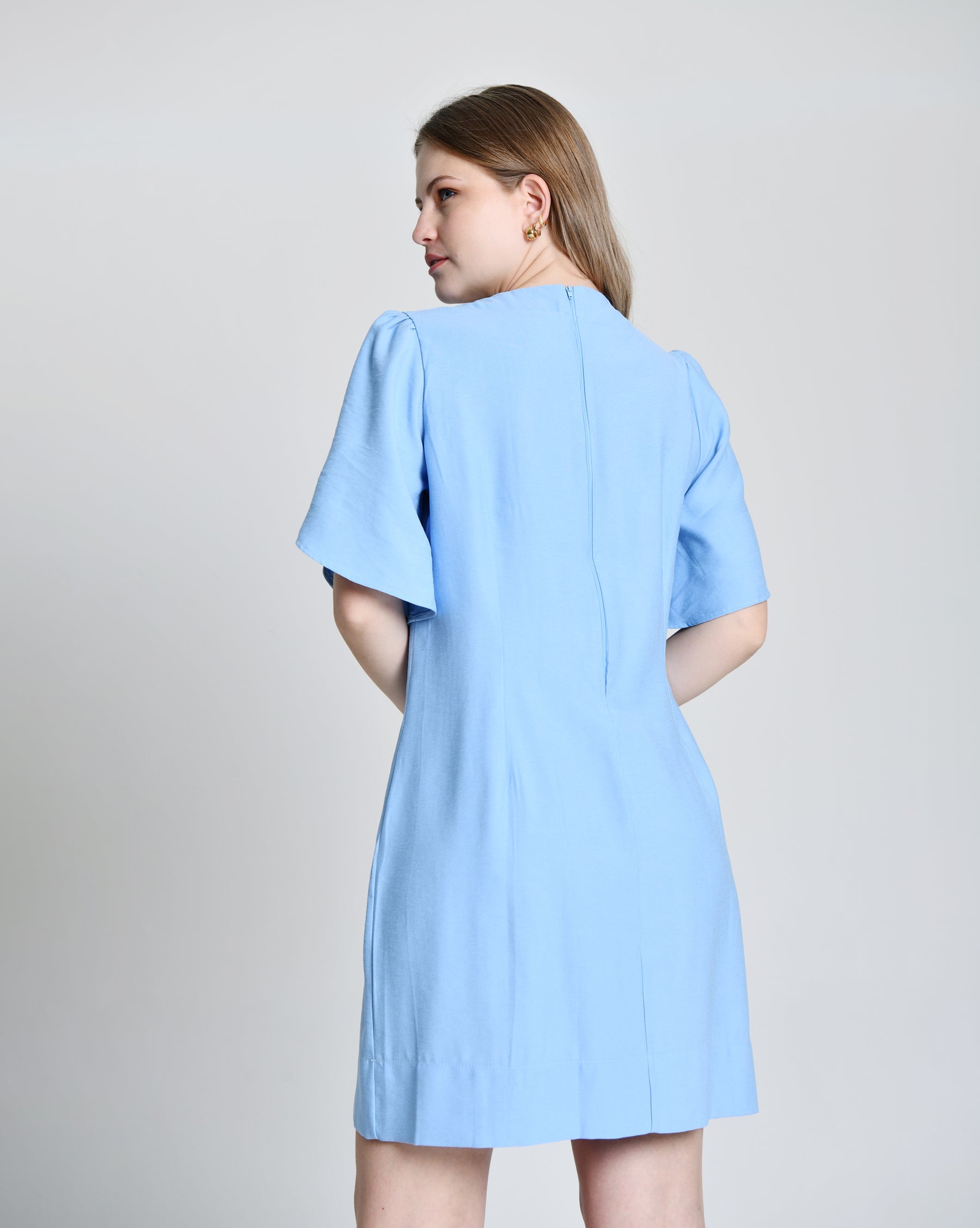 Vestido Alfaiataria Manga Tulipa 6001023