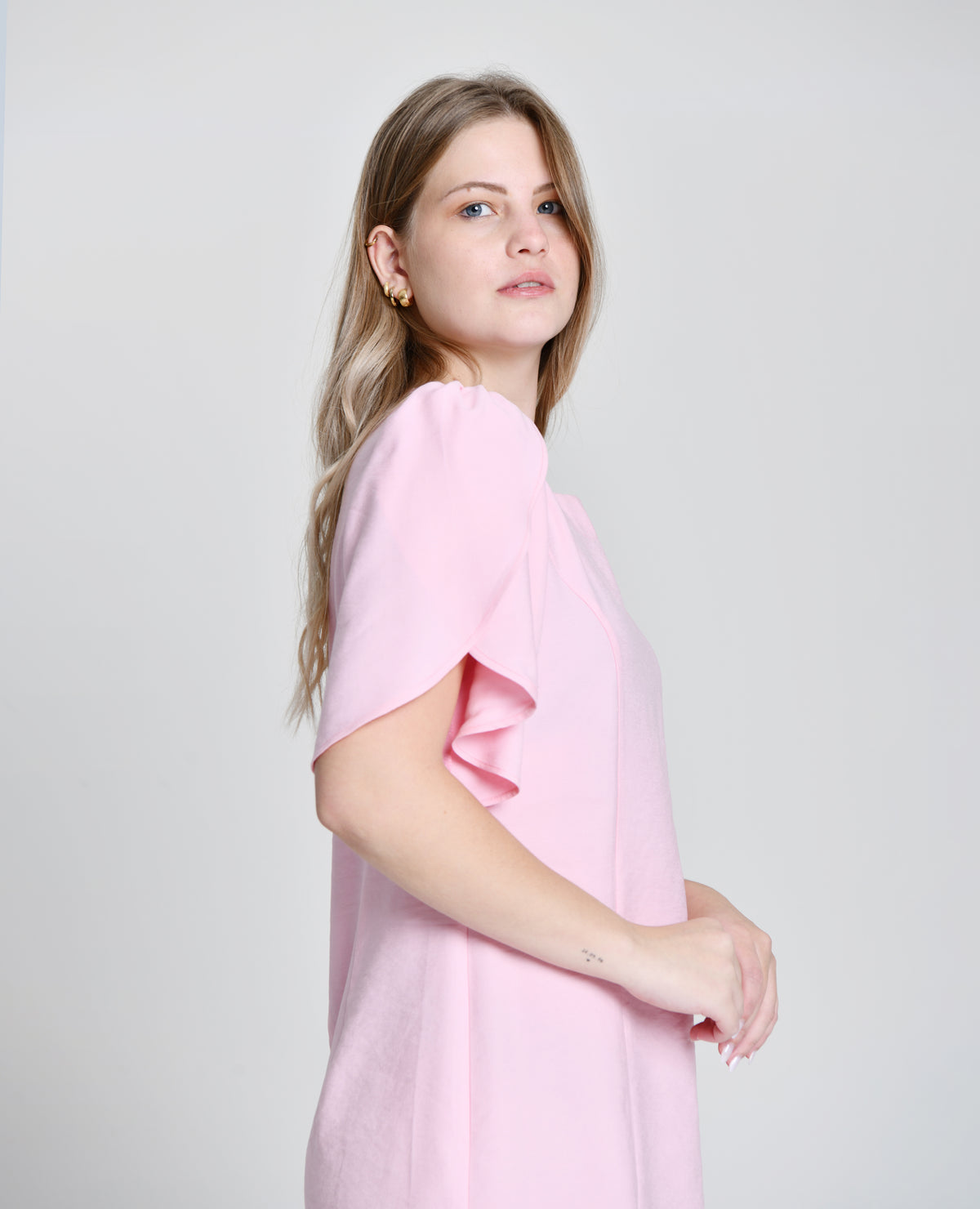 Vestido Alfaiataria Manga Tulipa 6001023