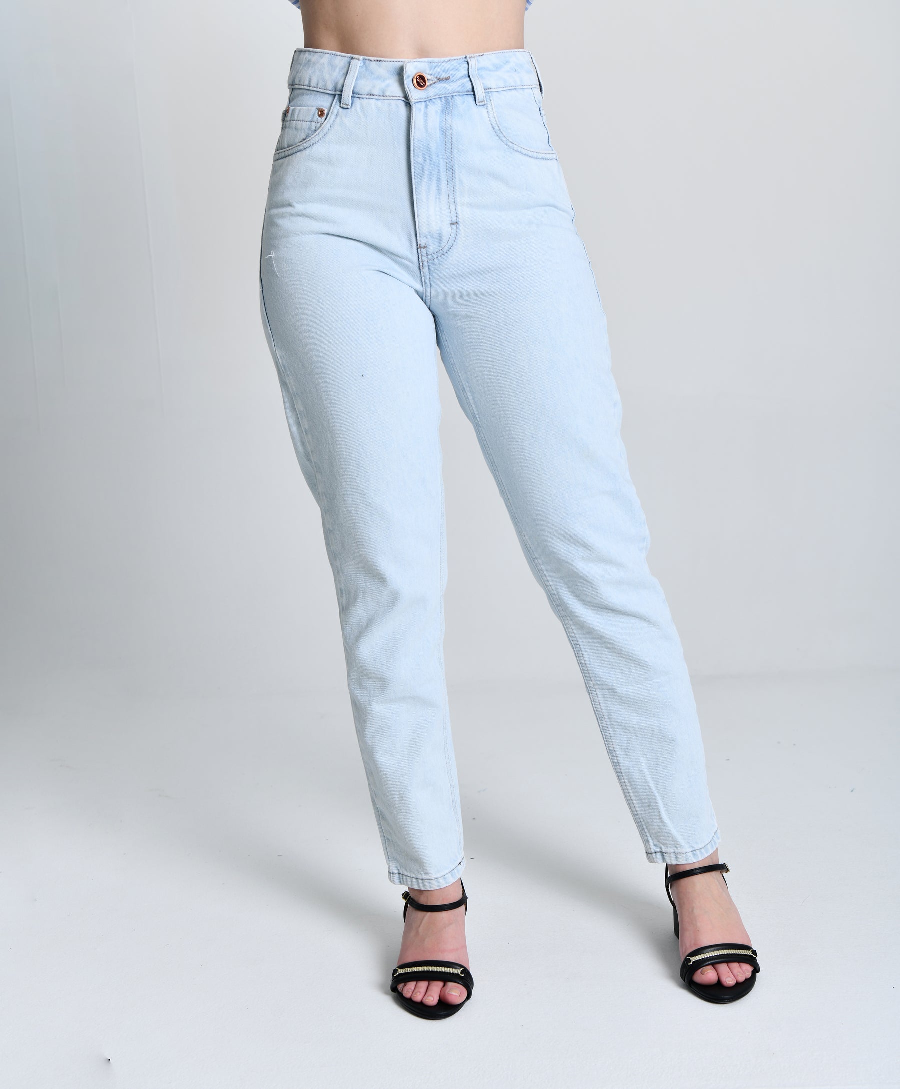 Calça Mom Jeans Claro