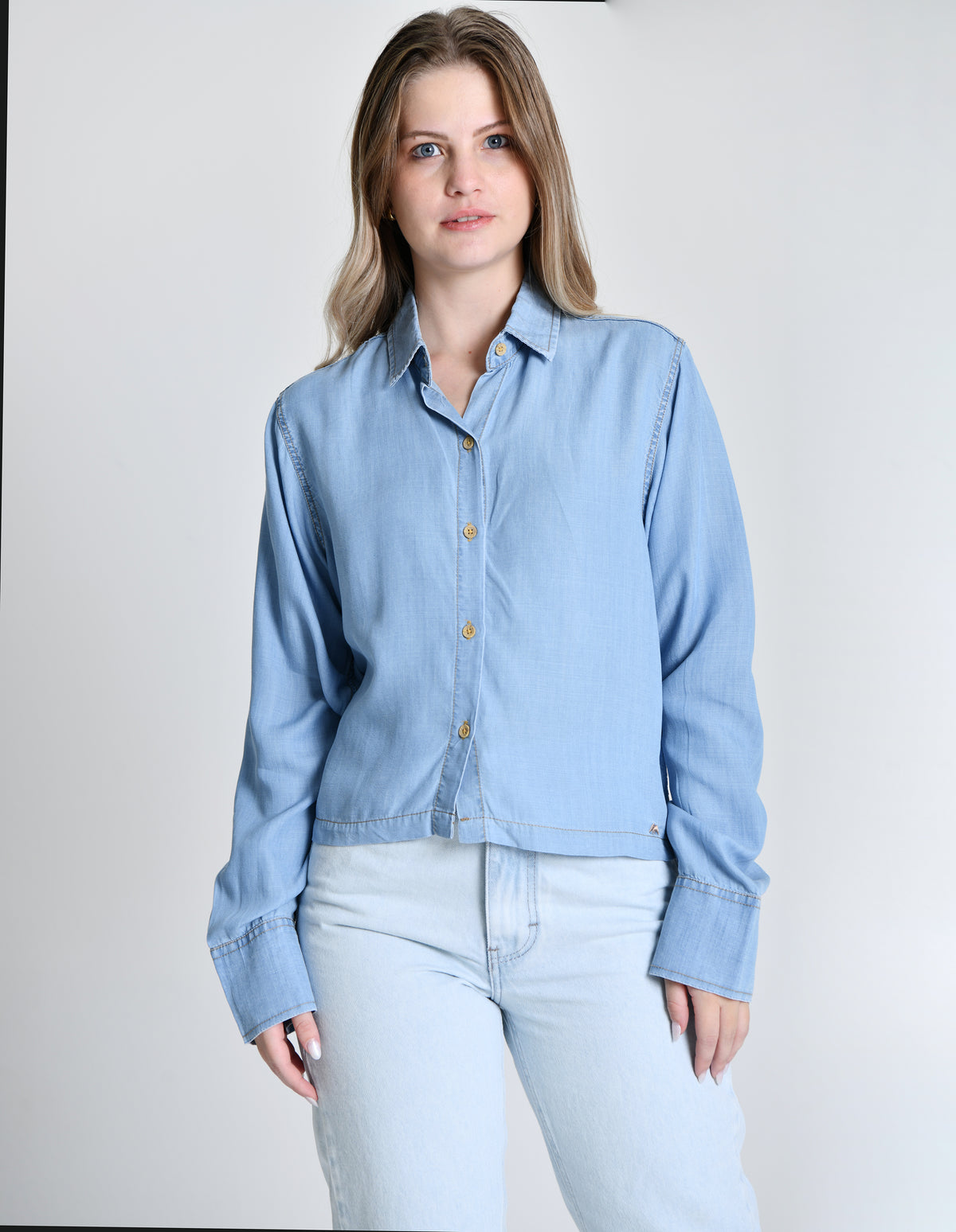 Camisa Jeans Claro