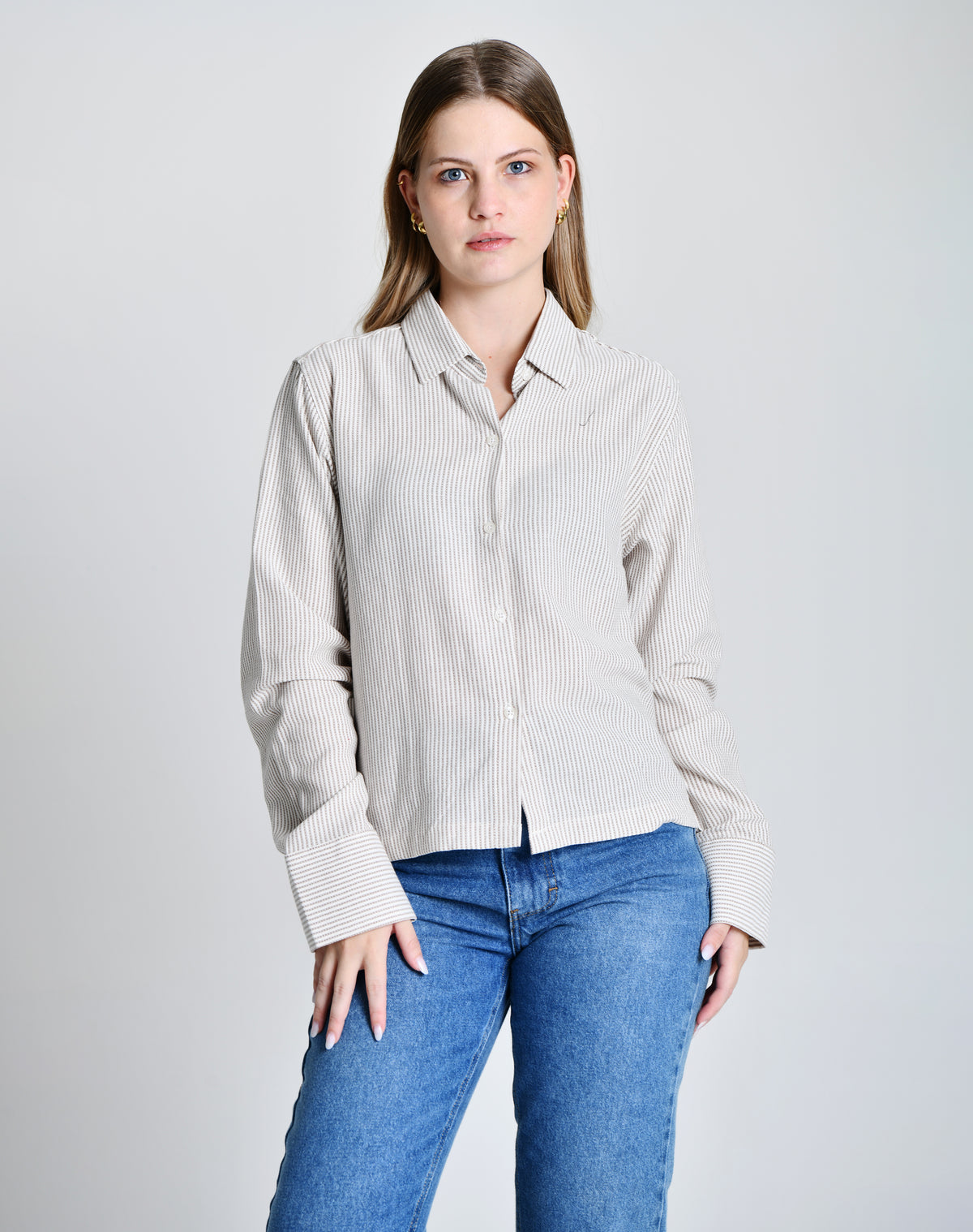 Camisa Listrada Nude