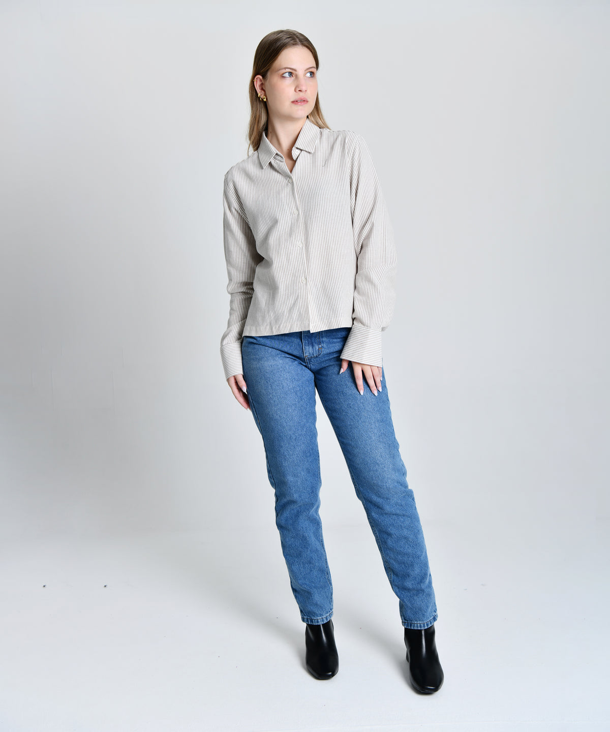 Camisa Listrada Nude