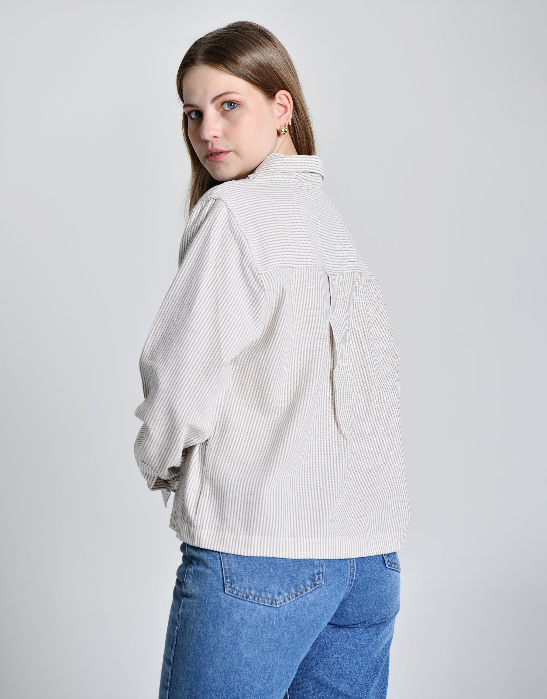 Camisa Listrada Nude