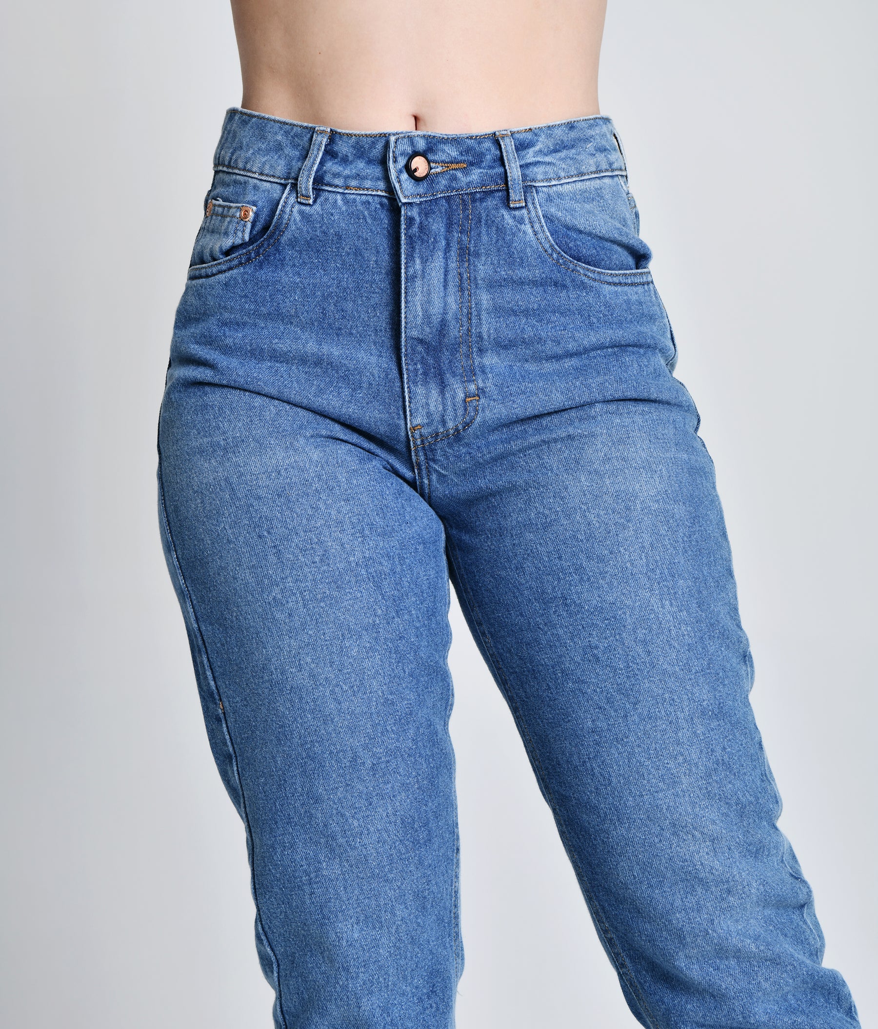 Calça Mom Blue