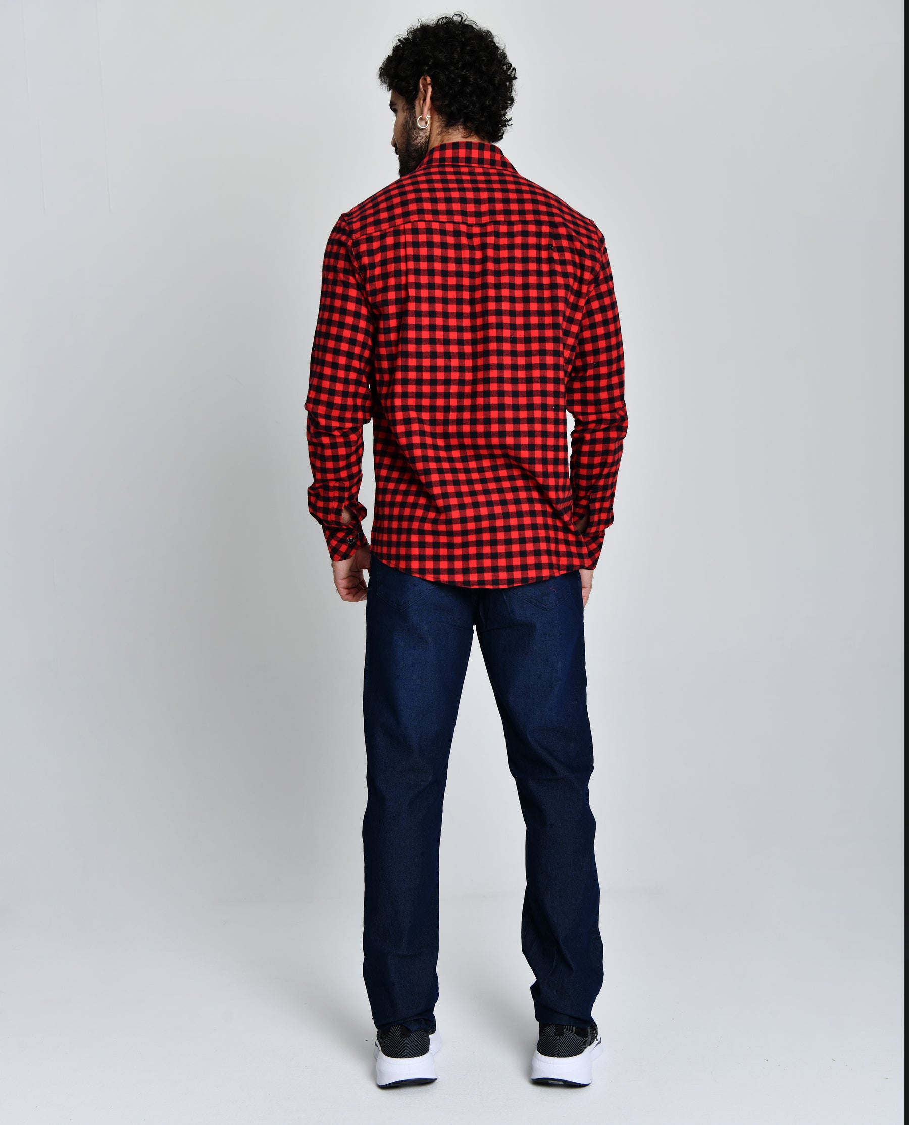 Camisa Masculina Xadrez Manga Longa 19019
