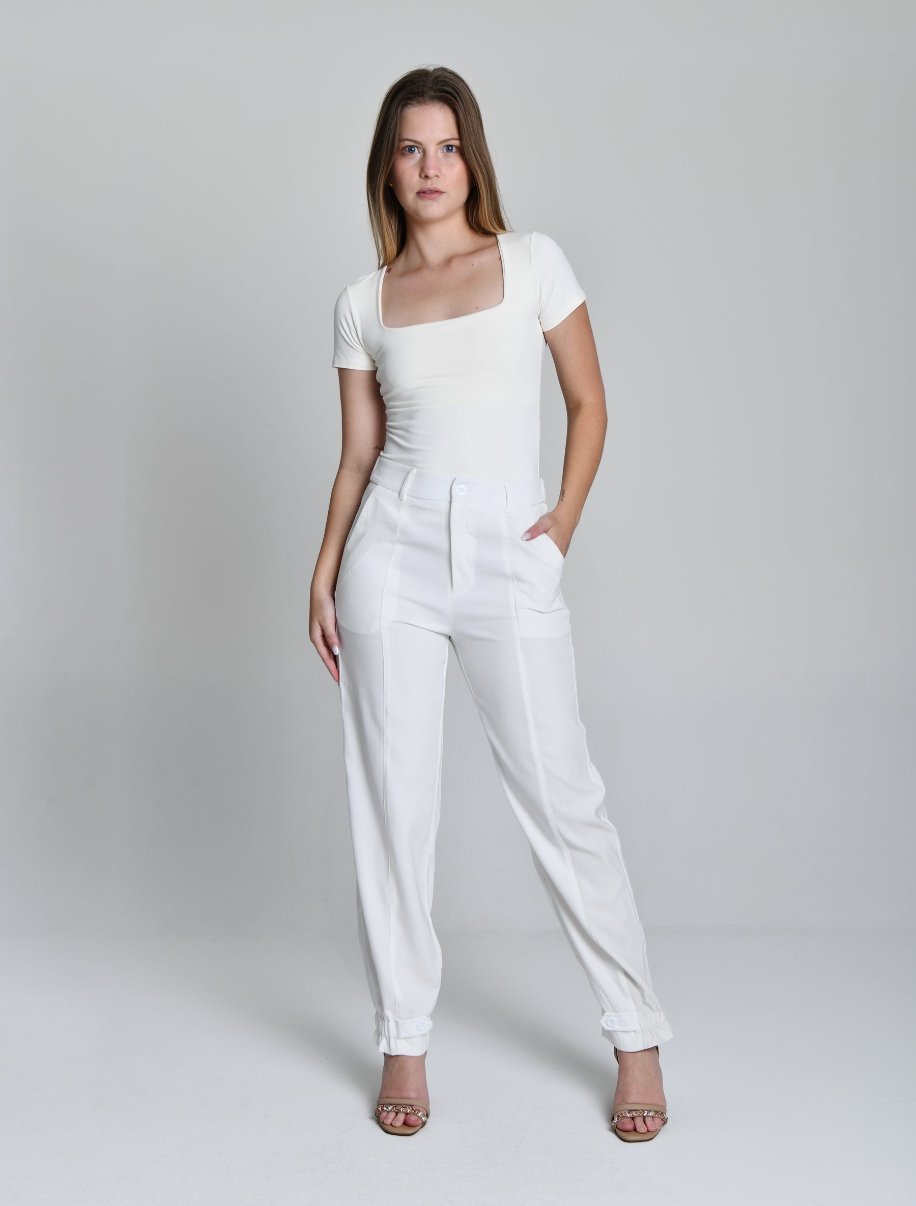 Calça Lycra com Cinto