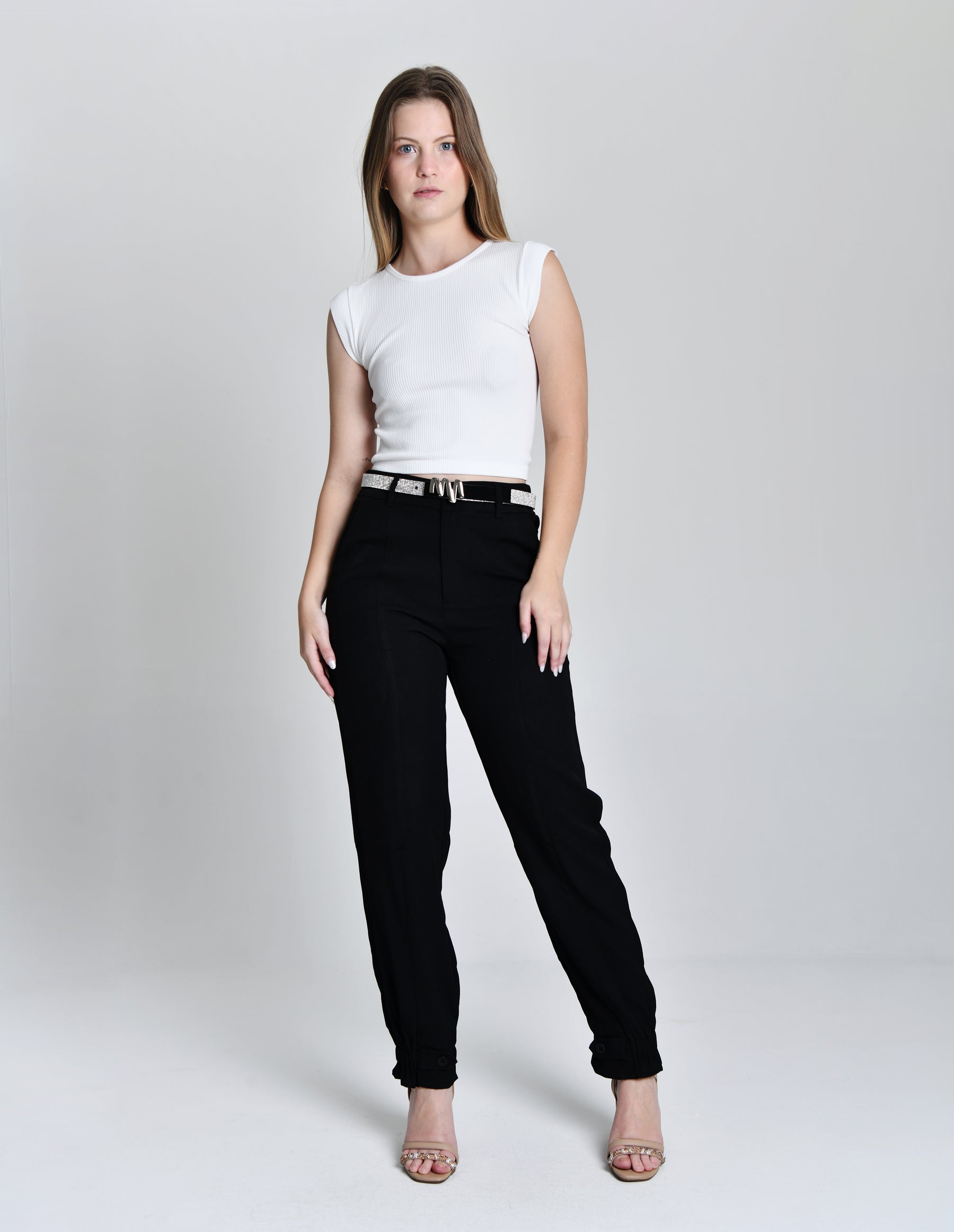 Calça Lycra com Cinto