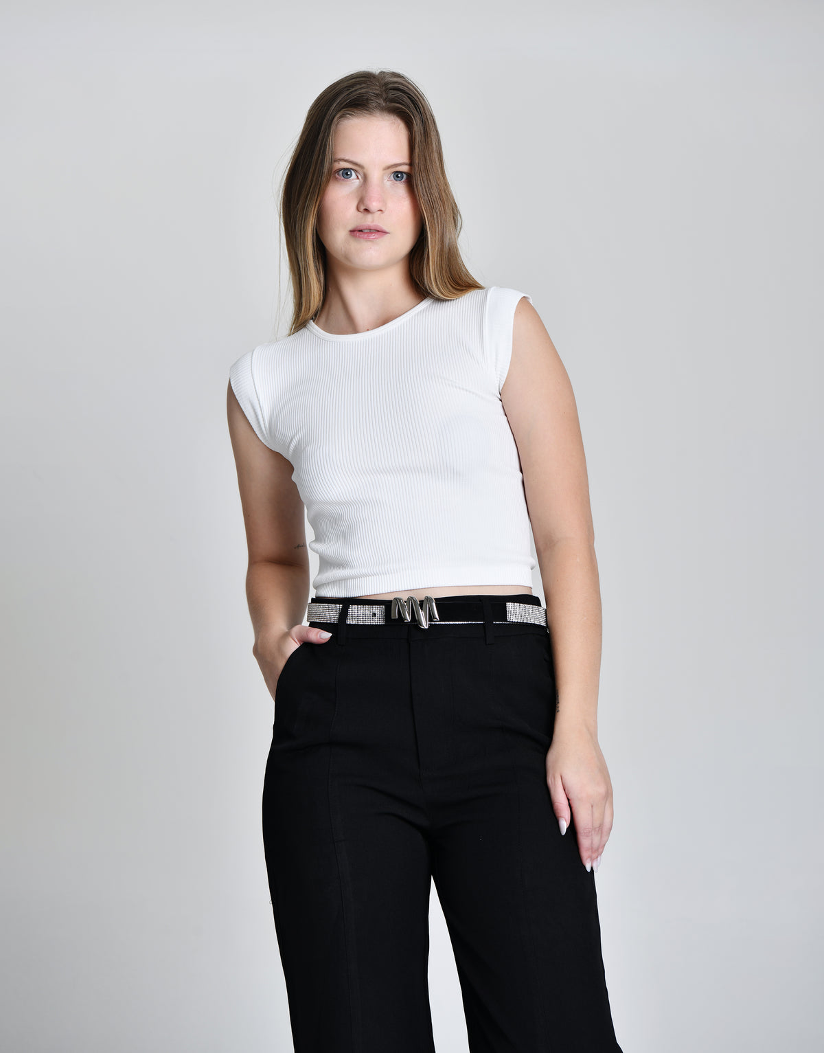 Calça Lycra com Cinto