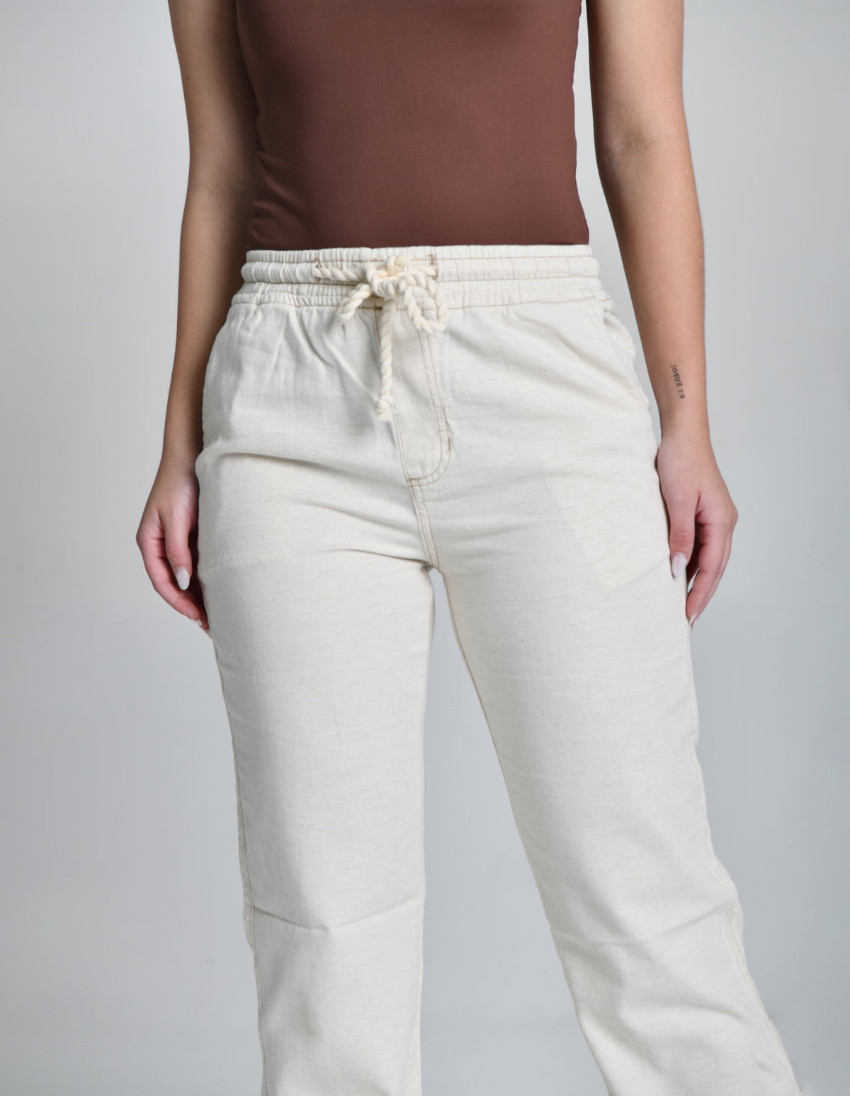 Calça Reta de Linho