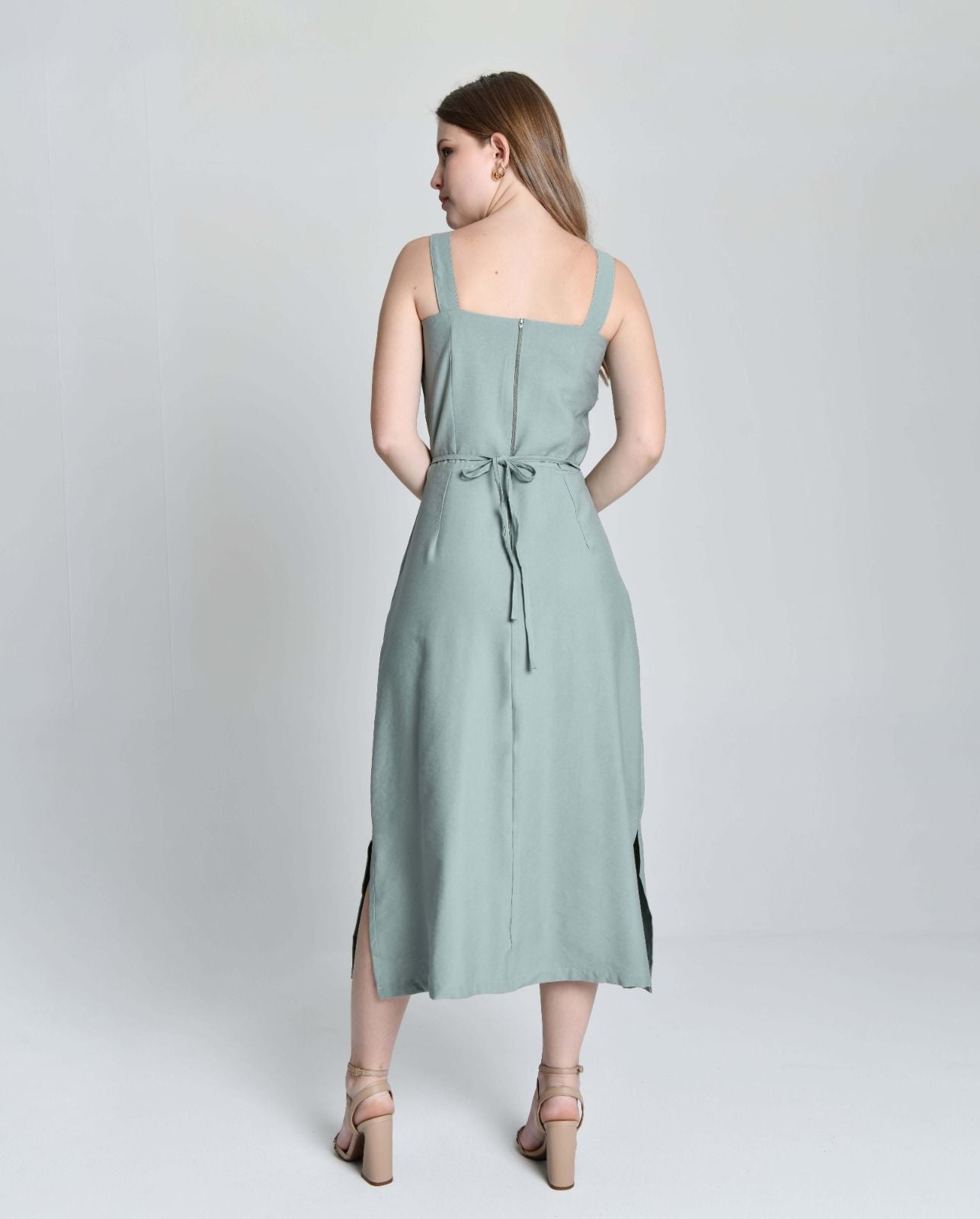 Vestido Alfaiataria Cinto Flor Cod 6000952