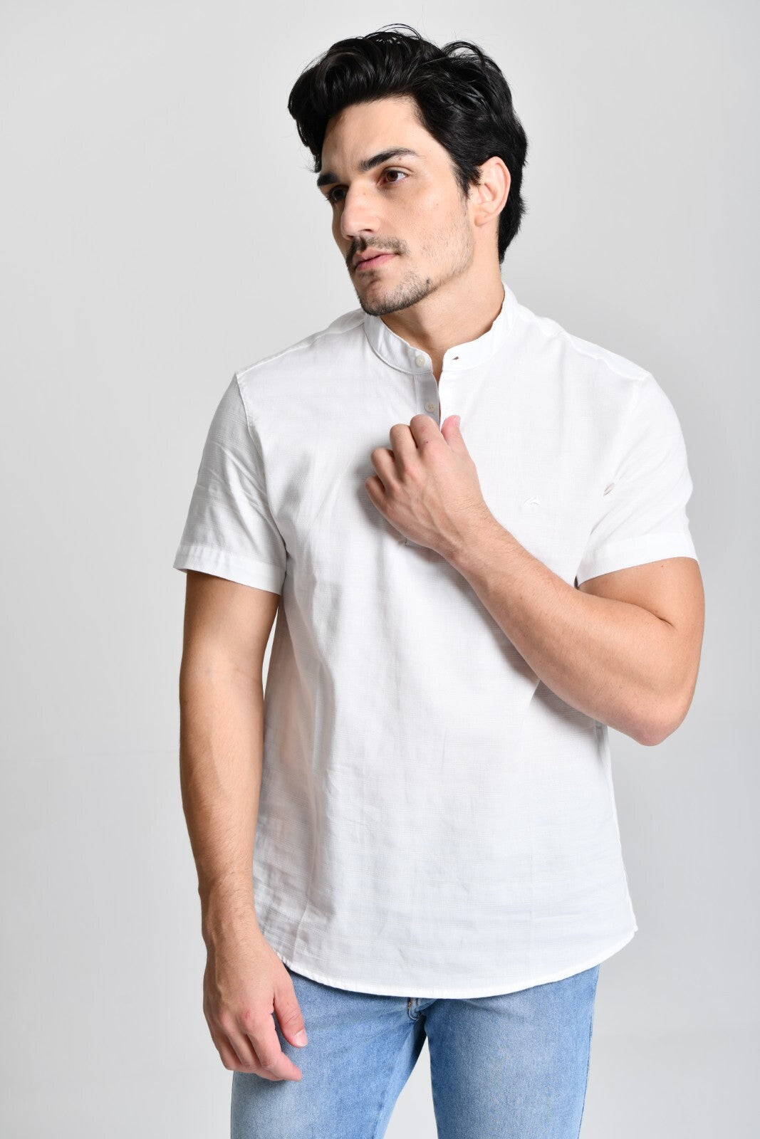 Camisa Gola Padre Manga Curta Branca cod 000537
