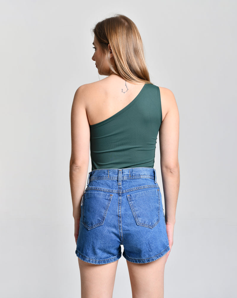 Short Fem Jeans Claro Linha Mom cod 000307