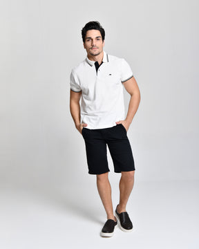 Camisa Polo branca Ultra Luxo HiLL cod 000585