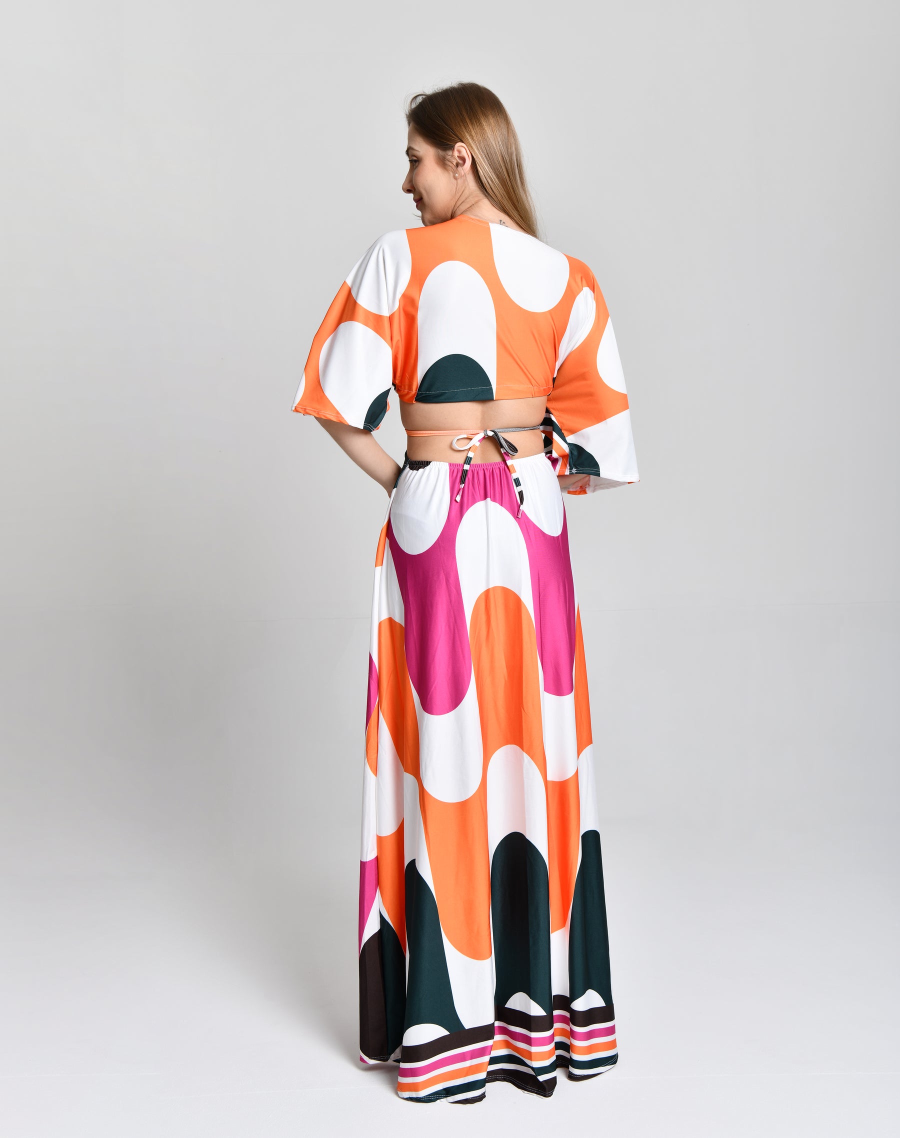Vestido Multicolor Alto Padrão Gring  cod 000577