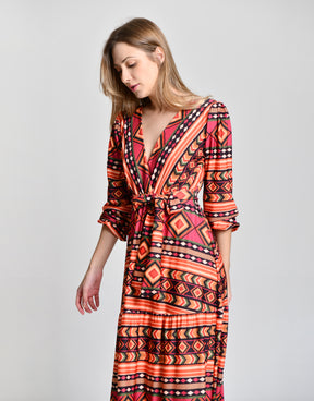 Vestido Hippie Multicolor Alto Padrão cod 000261