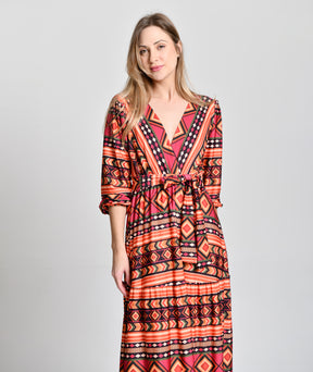 Vestido Hippie Multicolor Alto Padrão cod 000261