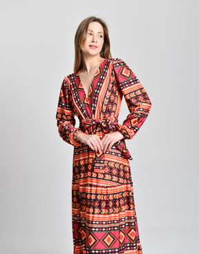 Vestido Hippie Multicolor Alto Padrão cod 000261