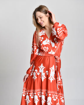 Vestido Alto Padrão Primavera Terra cod 000263