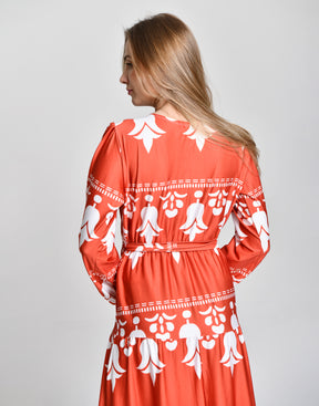 Vestido Alto Padrão Primavera Terra cod 000263