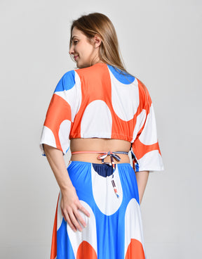 Vestido Multicolor Cintura Aberta  cod 000578