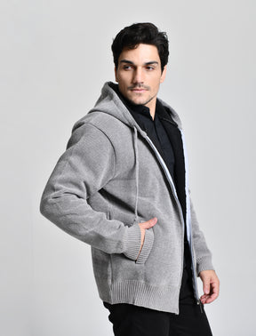 Jaqueta Estilo Lã Cinza Men Luxo cod 000451