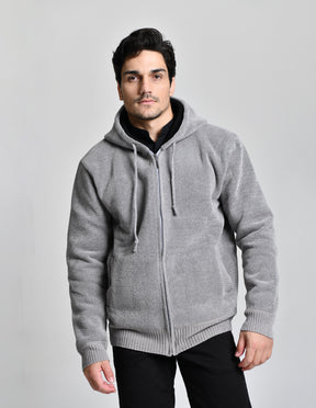 Jaqueta Estilo Lã Cinza Men Luxo cod 000451