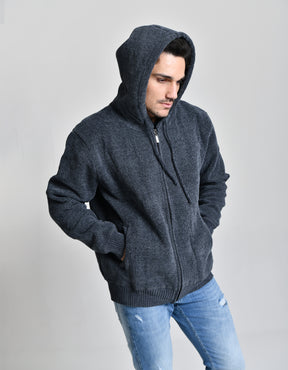 Jaqueta Estilo Lã Azul Escuro Men Luxo cod 000450