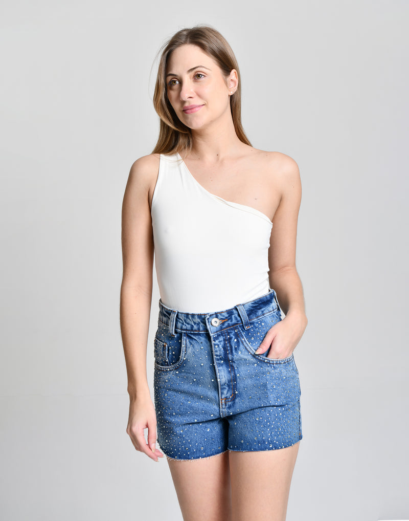 Short Jeans Com Strass cod 6000640
