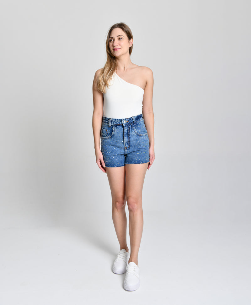 Short Jeans Com Strass cod 6000640