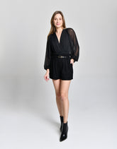 Short Linho Alfaiataria Preto cod 000654