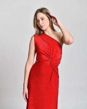 Vestido Vermelho Velvet Dinastia cod 000573