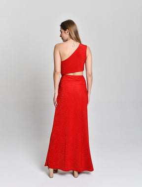 Vestido Vermelho Velvet Dinastia cod 000573