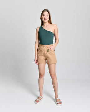 Short Fem Burguês Linha Mom Nude cod 000337
