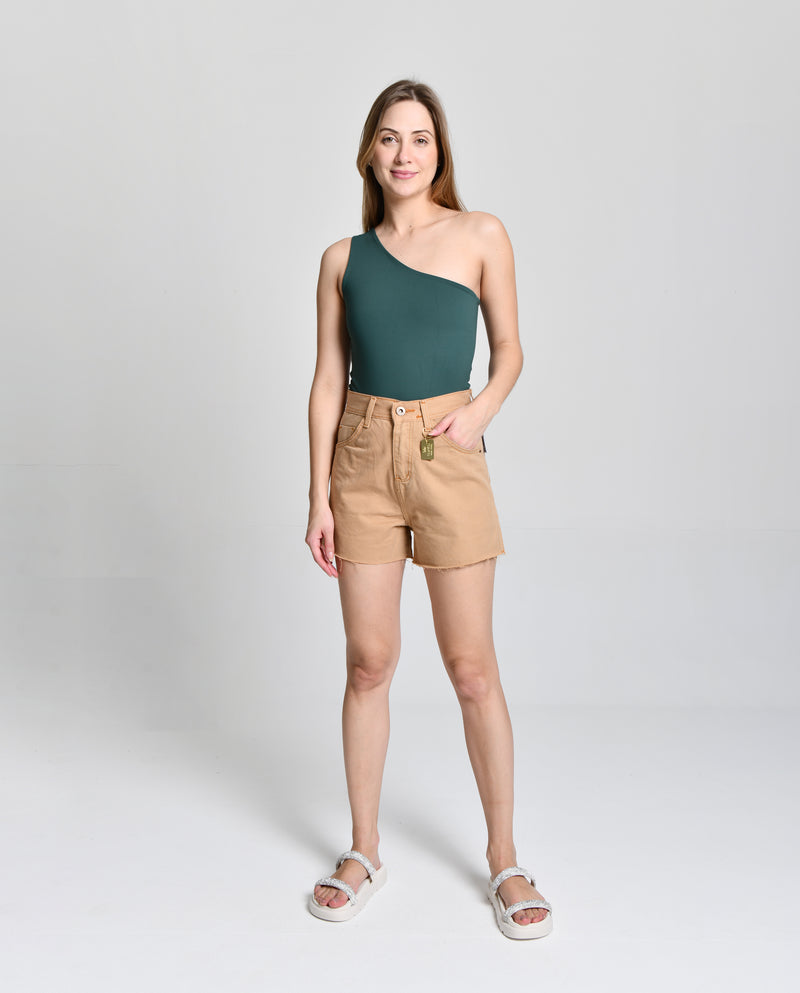 Short Fem Burguês Linha Mom Nude cod 000337