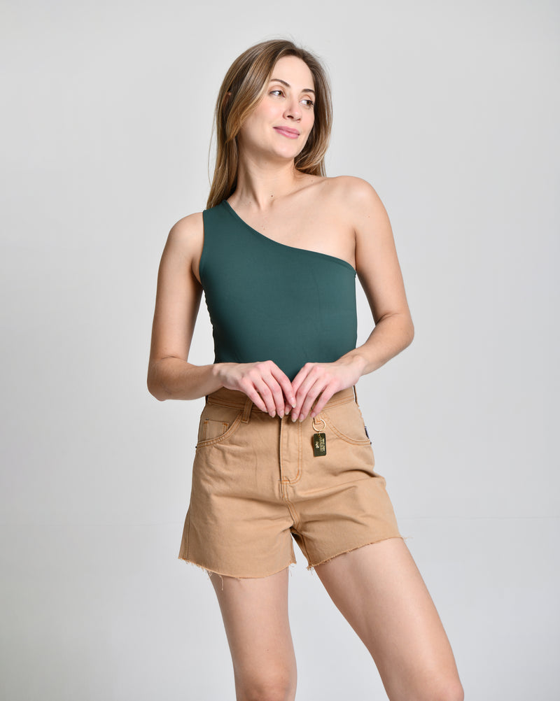 Short Fem Burguês Linha Mom Nude cod 000337