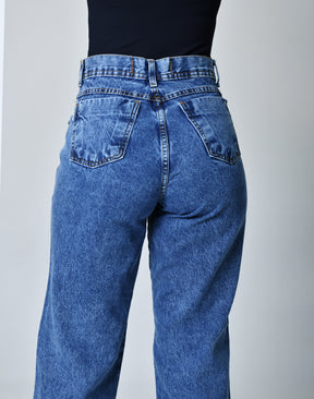 Calça Wide Leg Jeans Médio