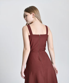 Vestido Alfaiataria Cinto Flor  Cod 6000952