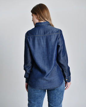 Camisa Jeans Escuro