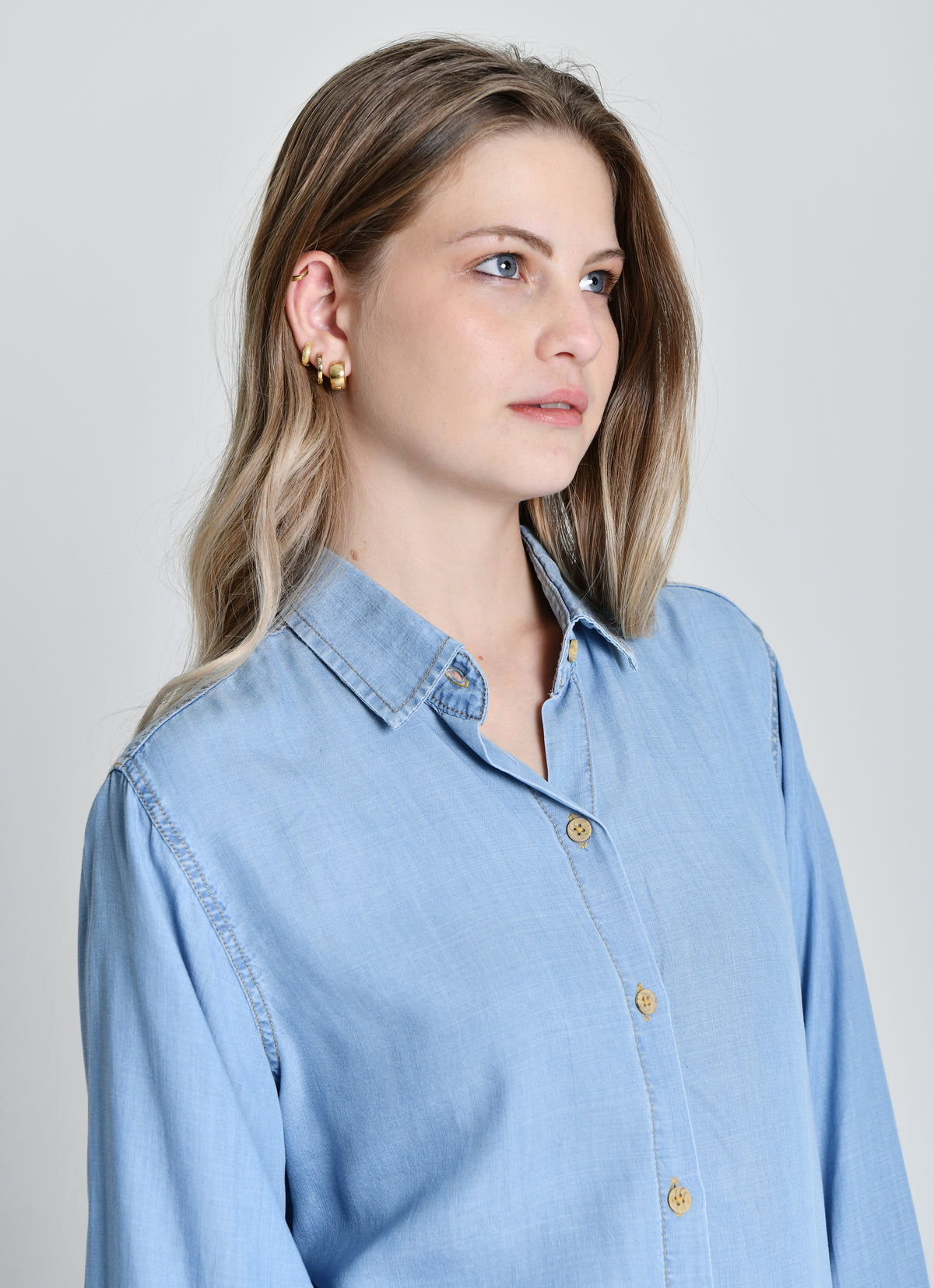Camisa Jeans Claro
