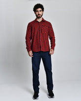 Camisa Masculina Xadrez Manga Longa 19019
